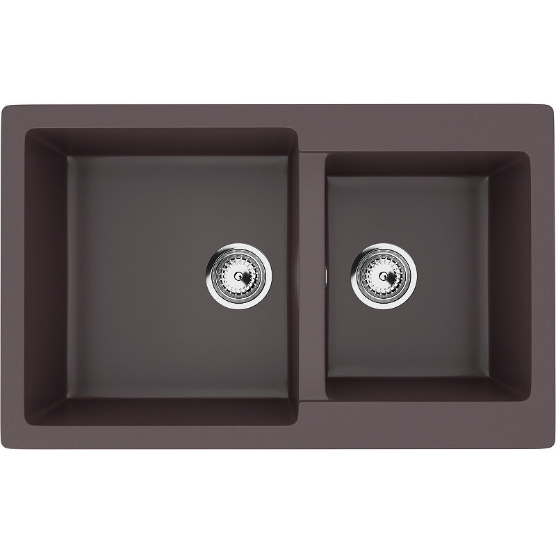 Изображение товара Мойка Ulgran U-505-345 77 см двойная шоколад