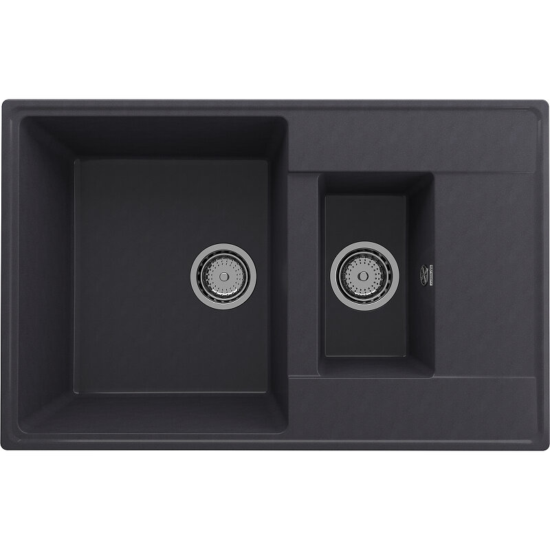 Изображение товара Мойка кухонная Ulgran Quartz Prima 780 1,5 K-08 78 см черная искусственный камень