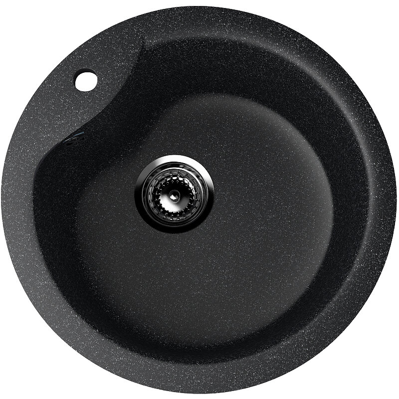 Изображение товара Мойка кухонная Ulgran U-102 U-102-308 48 см черная встраиваемая