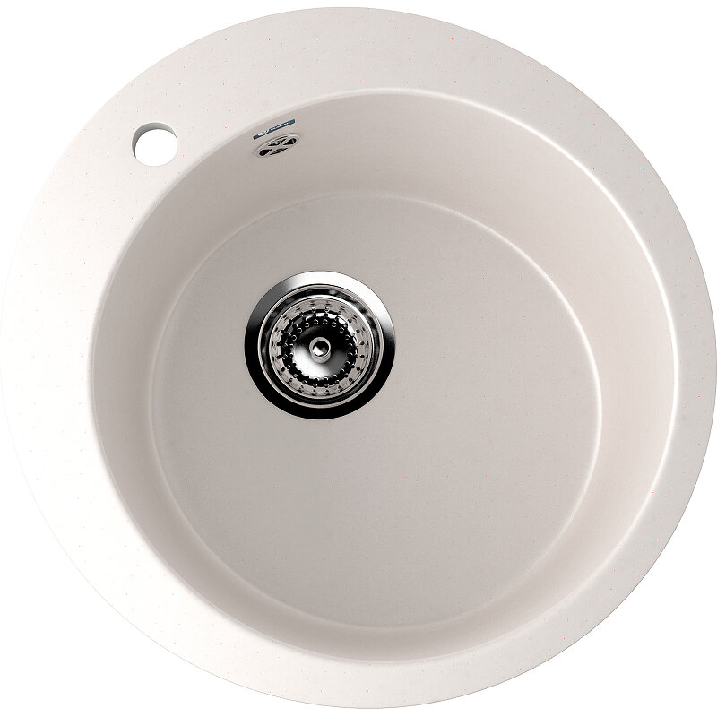 Изображение товара Кухонная мойка Ulgran U-405, 49.5 см, белая, нержавеющая сталь