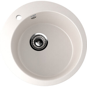 Изображение товара Кухонная мойка Ulgran U-405, 49.5 см, белая, нержавеющая сталь