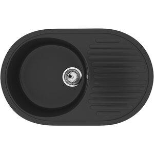 Изображение товара Мойка кухонная Ulgran U-107 72 см черная встраиваемая поверхность матовая