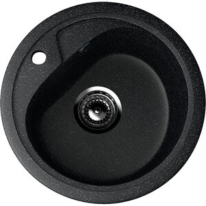 Изображение товара Ulgran U-500-308: черная кухонная мойка 44 см, встроенная