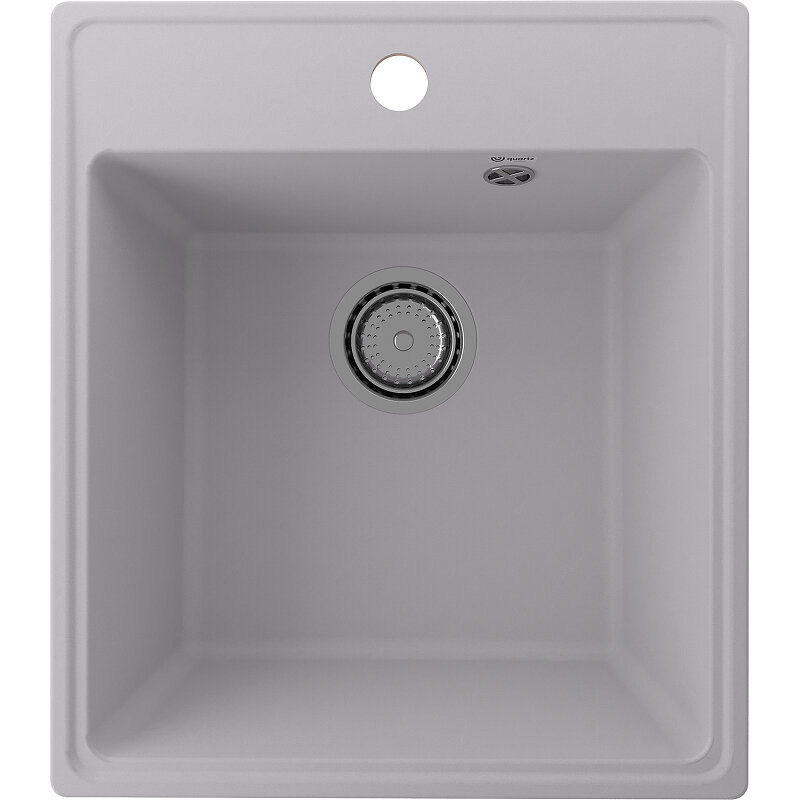 Изображение товара Мойка кухонная Ulgran Quartz Forte 460-04, 46 см, цвет платина