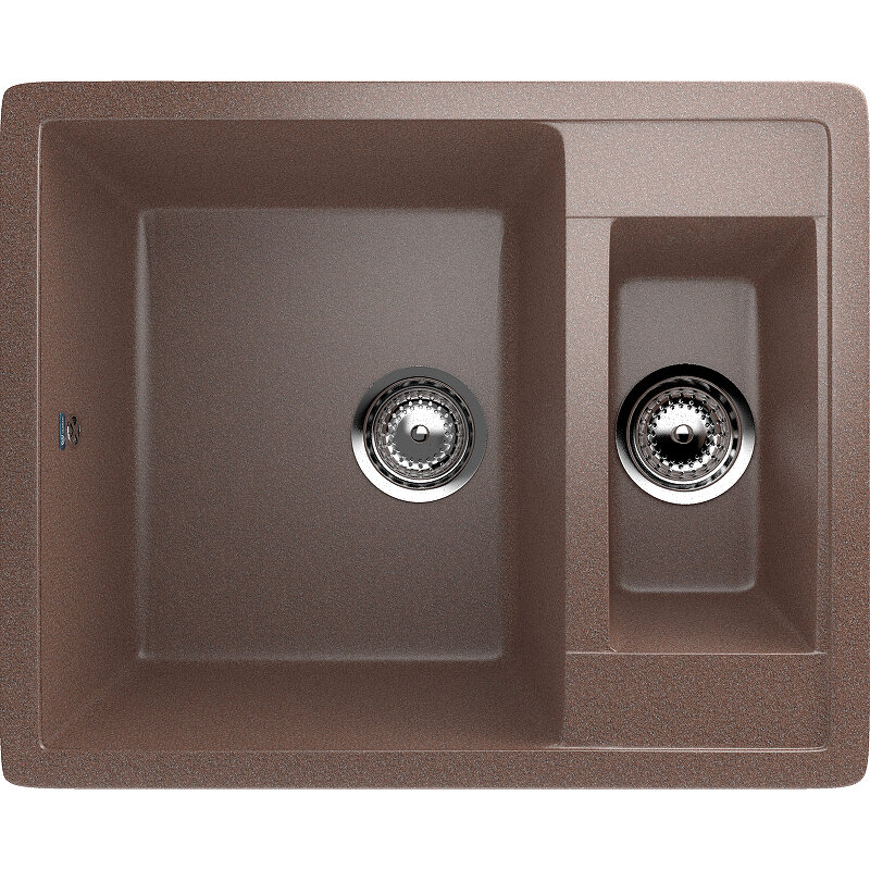 Изображение товара Кухонная мойка Ulgran U-106 60 см терракот двухраковинная угловая