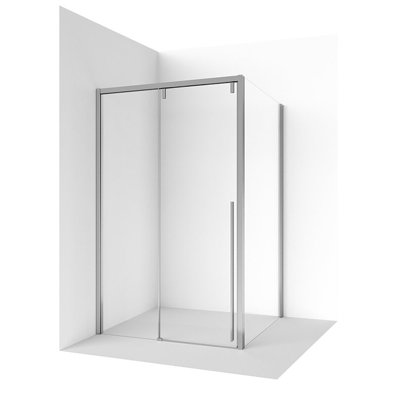 Изображение товара Душевой уголок Ambassador Intense 160x80x200 см с профилем хром и стеклом Easy Clean