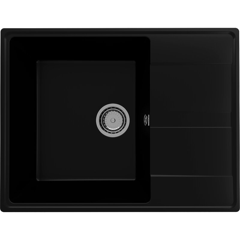 Изображение товара Кухонная мойка Ulgran Quartz Prima 650-07 из искусственного камня 65 см черная