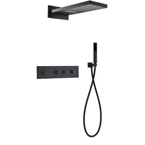Изображение товара Душевая система Black&White Universe UK8330B, термостатическая, цвет черный матовый
