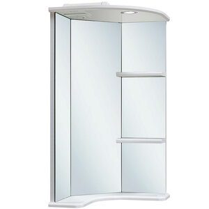 Изображение товара Угловое зеркало Runo Браво 40 с LED-подсветкой для ванной