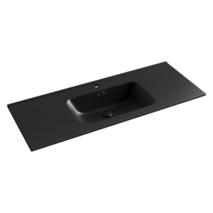 Изображение товара Раковина Ceramicanova Element CN7006MB 121 x 46.5 x 12.5 см, накладная, прямоугольная, с переливом, черный матовый, сантехфарфор