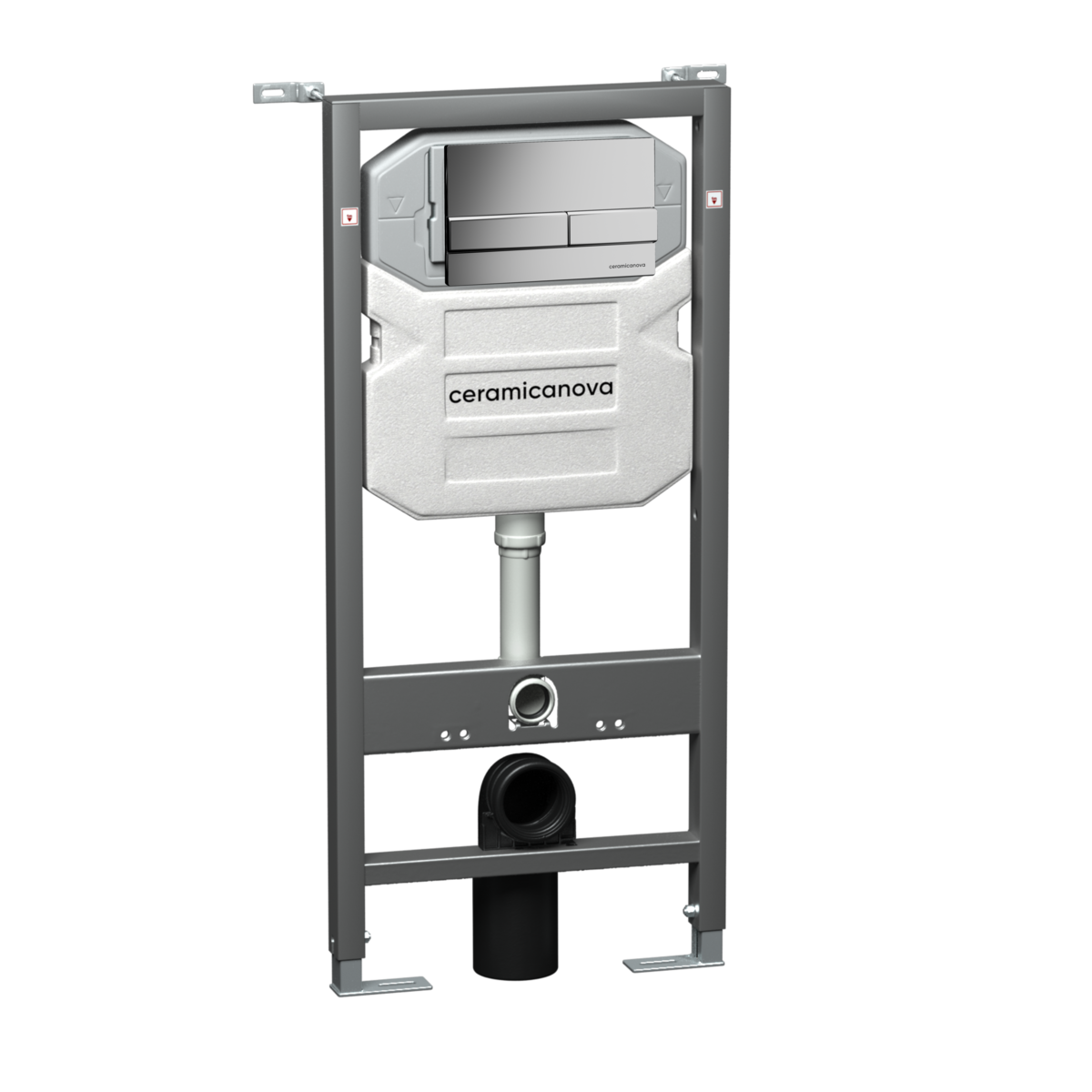 Изображение товара Инсталляция для унитаза Ceramicanova Envision CN1002M/Flat хром матовый монтажная высота стандарт
