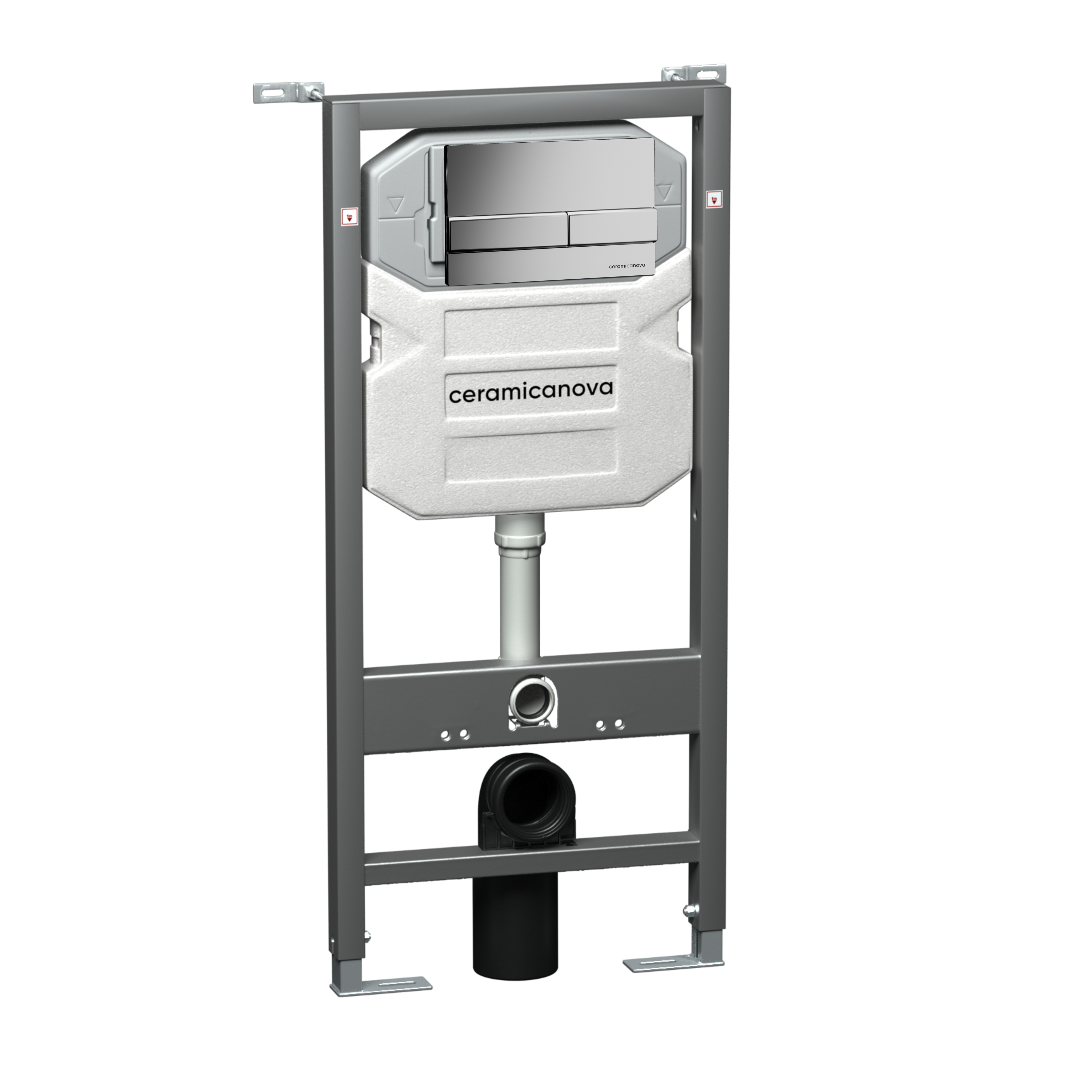 Изображение товара Инсталляция Ceramica Nova CN1002M/Flat с кнопкой и креплениями, хром матовый Изображение товара Инсталляция Ceramica Nova CN1002M/Flat с кнопкой и креплениями, хром матовый