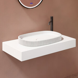 Изображение товара Раковина Abber Stein AS2601 накладная овальная белая 55x36 см