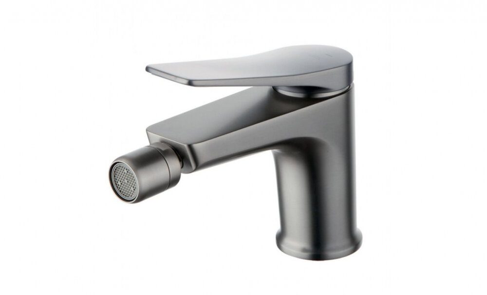 Изображение товара Смеситель для биде Lemark Bronx LM3708GM с донным клапаном и графитовым цветом