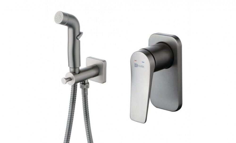 Изображение товара Гигиенический душ Lemark Bronx, LM3719GM, со смесителем, графит