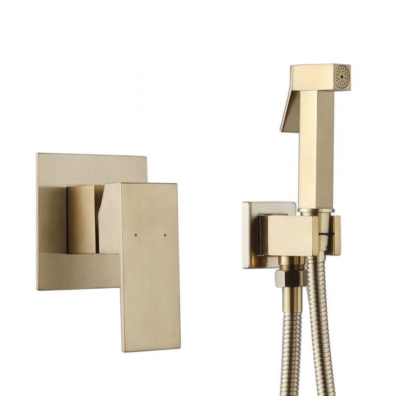 Изображение товара Гигиенический душ Abber Daheim AF8225G со смесителем золото матовое