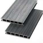 Террасная доска Экодэк ДПК Стандарт Макс Брайт Тиснение 2D, dt-000402, 15.5 х 300 см, серый - фото 1