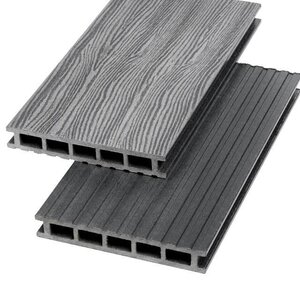 Изображение товара Террасная доска Экодэк ДПК Стандарт Макс Брайт Тиснение 2D 15.5 х 300 см серый