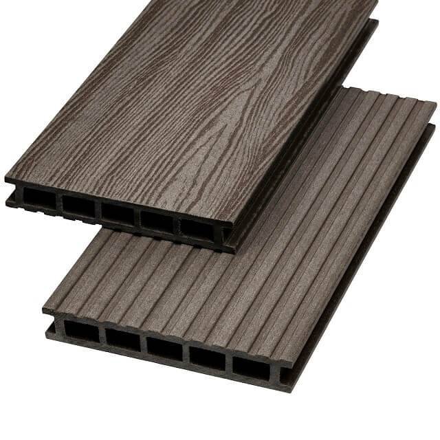 Изображение товара Террасная доска Экодэк ДПК Стандарт Макс Брайт 15.5х300 см шоколад тиснение 2D