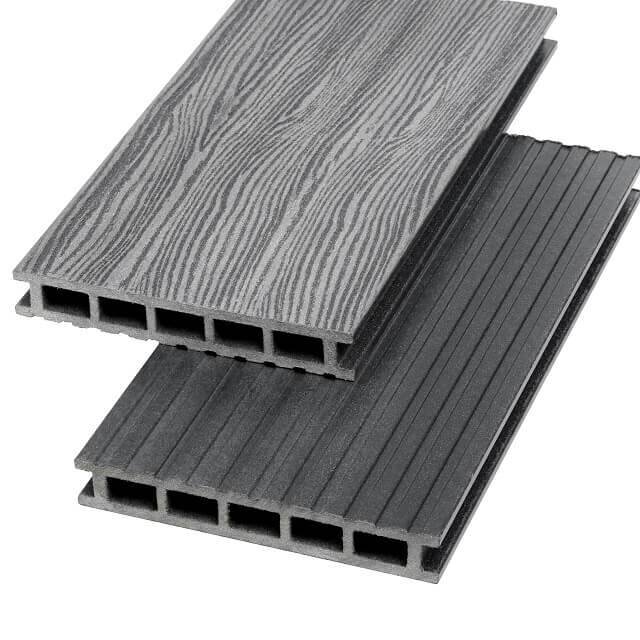 Изображение товара Террасная доска Экодэк ДПК Стандарт Макс Брайт 3D 3000 мм серый дым