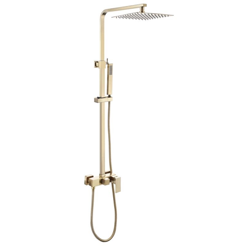 Изображение товара Душевая система Abber Daheim AF8220G с верхним душем и душевой лейкой, золото матовое