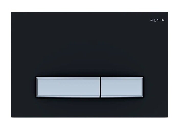 Изображение товара Клавиша смыва Aquatek Slim KDI-0000031 механическая  черный матовый хром