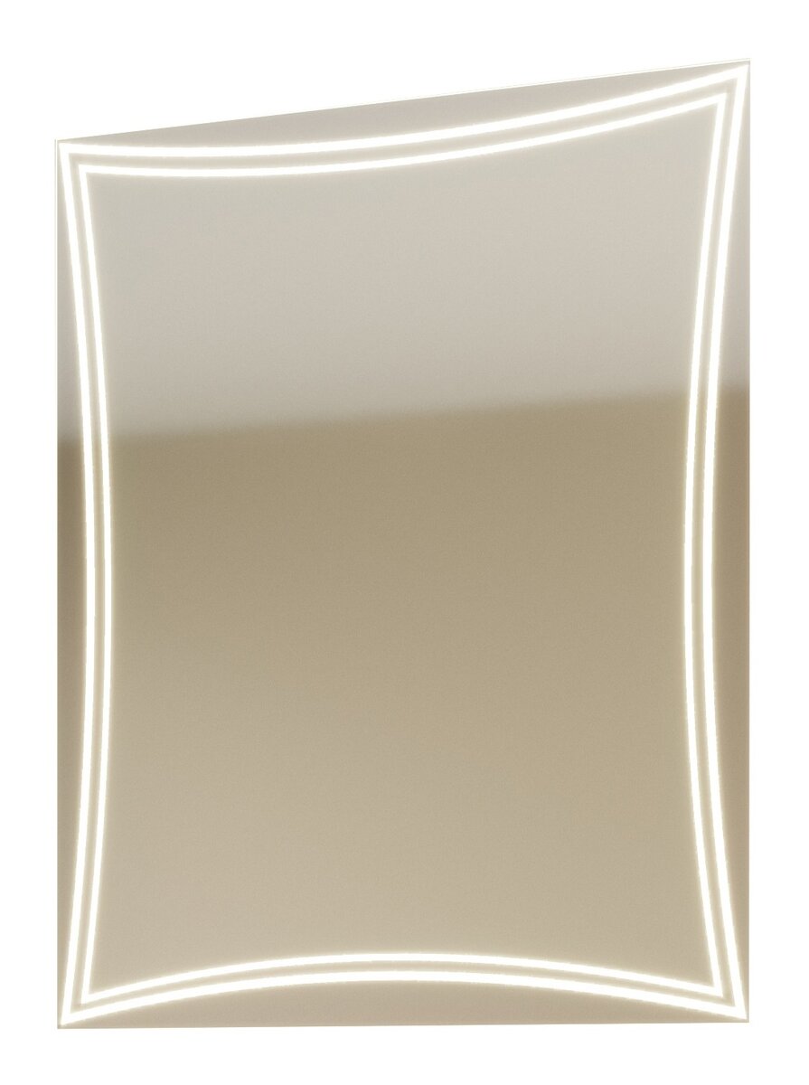 Изображение товара Зеркало Marka One Brio 75 Light с LED-подсветкой 75x90 см белое