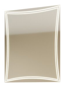 Изображение товара Зеркало Marka One Brio 75 Light, 75 x 90 см, с подсветкой, белый, У26295