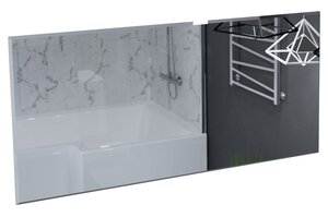 Изображение товара Зеркало Marka One Glace У73579 140 x 65 см, с подсветкой, белый