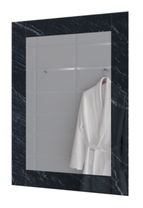Изображение товара Зеркало Marka One Glass 60x80 см с подсветкой черное stone