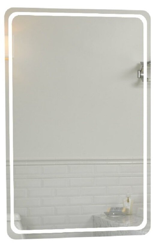 Изображение товара Зеркало Marka One Modern 60x90 см с LED-подсветкой белое