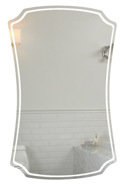 Изображение товара Зеркало Marka One Neoclassic 2, 65 x 100 см, с подсветкой, белый, У52206