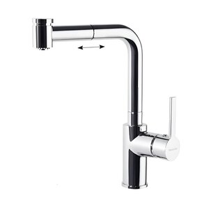 Изображение товара Современный кухонный смеситель Ramonsoler Drako 331902H2 с выдвижной лейкой хром