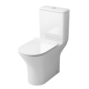 Изображение товара Унитаз-компакт Grossman, крышка тонкая микролифт, безободковый, белый, GR-4443S