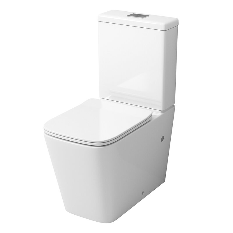 Изображение товара Унитаз-компакт Grossman безободковый с микролифт и системой антивсплеск белый GR-4445S