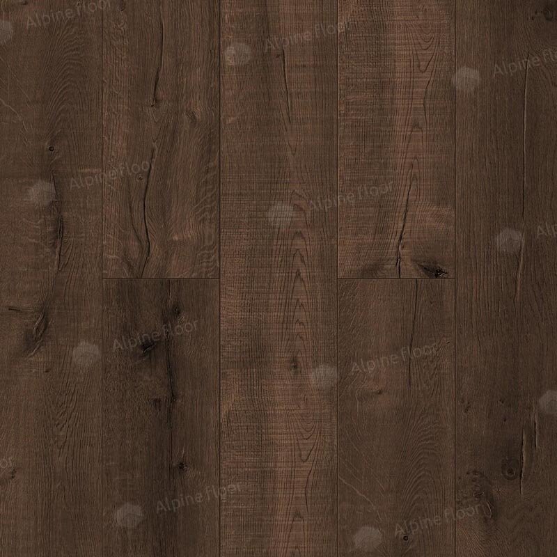 Изображение товара Виниловый ламинат SPC Alpine Floor Real Wood, ECO 2-2, планка 18.3 х 122 см, декор Дуб Мокка, замковый, подложка встроенная, 6 мм