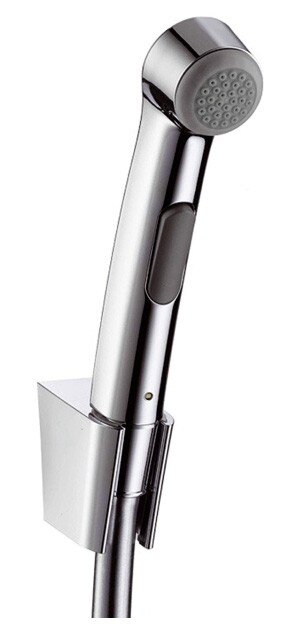 Изображение товара Лейка гигиеническая Hansgrohe 32129000, со шлангом 125 см и держателем, хром Изображение товара Лейка гигиеническая Hansgrohe 32129000, со шлангом 125 см и держателем, хром