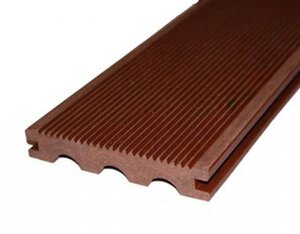 Изображение товара Террасная доска Gardeck Darvolex полнотелая (палубная) вельвет коричневый 15 х 2,4 х 400 см