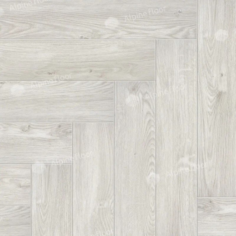 Изображение товара Виниловый ламинат SPC Alpine Floor Parquet Light, ЕСО 13-11, планка 12.5 х 60 см, декор Снежный, замковый, 4 мм