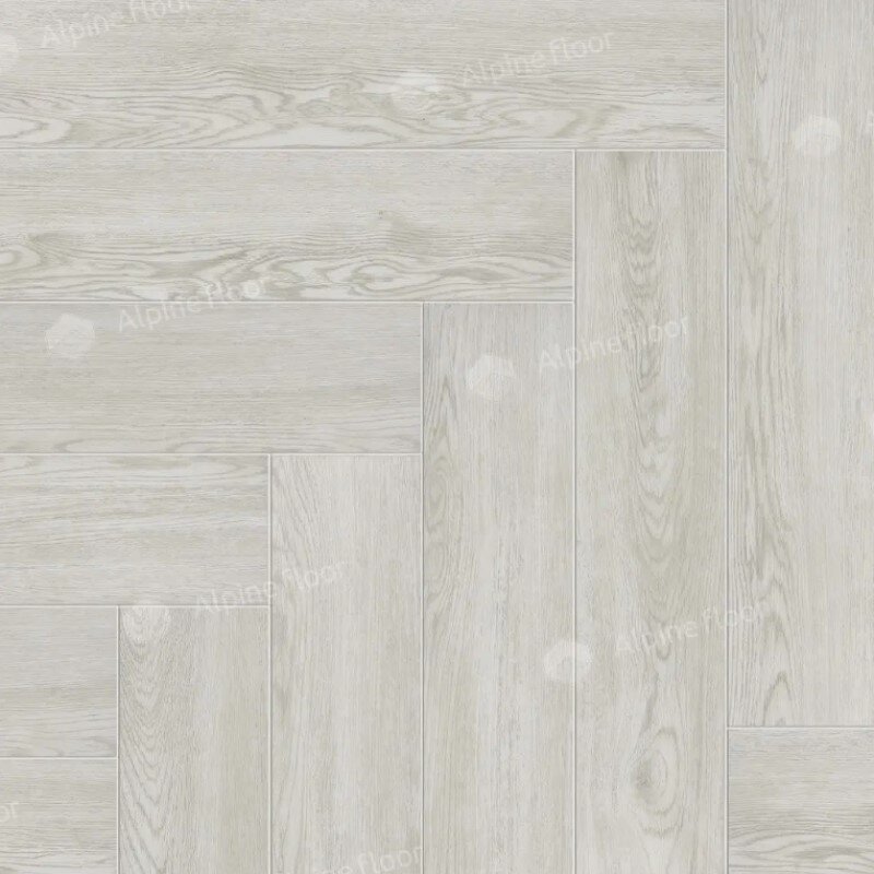 Изображение товара Виниловый ламинат SPC Alpine Floor Parquet Light, ЕСО 13-4, планка 12.5 х 60 см, декор Дуб Арктик, замковый, 4 мм