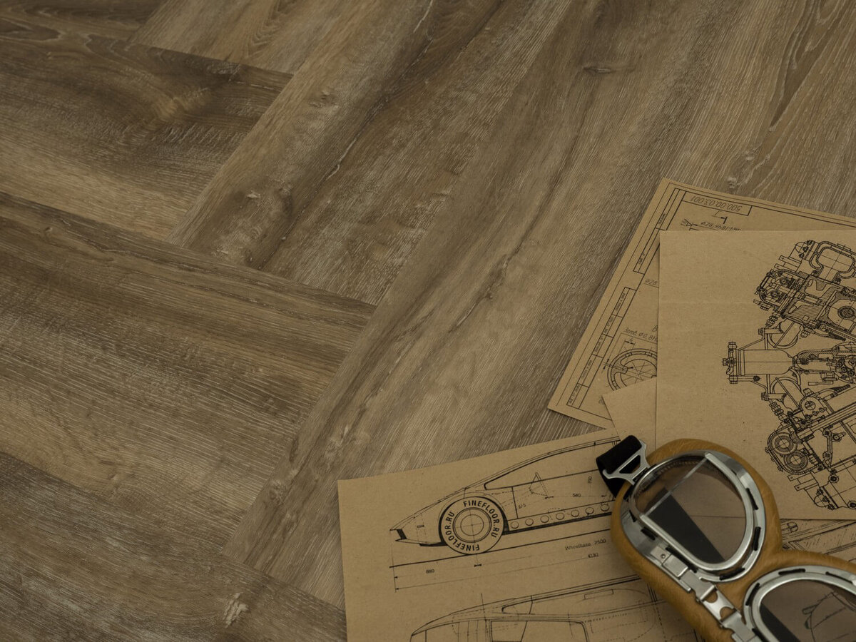 Изображение товара Виниловый ламинат Fine Floor Gear Дуб Муджелло FF-1809 5 мм коричневый