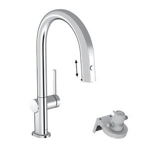 Изображение товара Смеситель для кухонной мойки Hansgrohe Aqittura, 76803000, с вытяжным изливом, с подключением к фильтру, хром