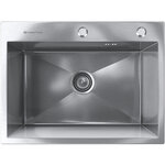 Мойка кухонная Ulgran US-600 US 600-001, 60 см, с дозатором и коландером, цвет брашированная сталь - фото 1 Мойка кухонная Ulgran US-600 US 600-001, 60 см, с дозатором и коландером, цвет брашированная сталь - фото 1