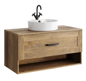 Изображение товара Тумба под раковину Aqwella Craft 100 см подвесная, дуб балтийский, CRF0110DB