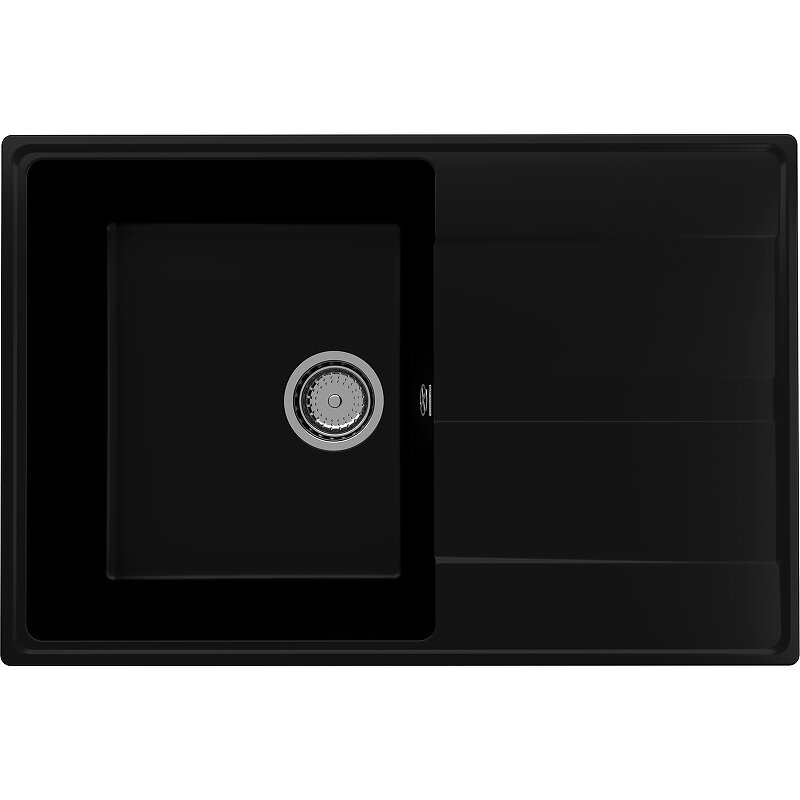 Изображение товара Мойка кухонная Ulgran Quartz Prima 750-07, 75 см, цвет уголь