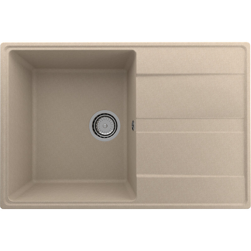 Изображение товара Мойка кухонная Ulgran Quartz Prima 750-03, 75 см, цвет десерт