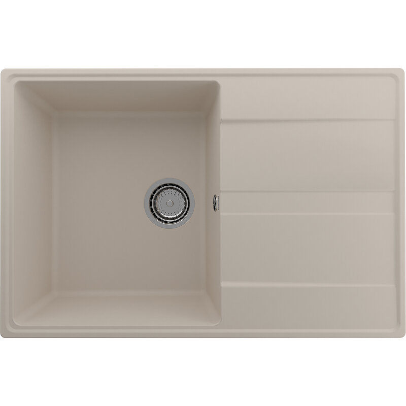 Изображение товара Мойка кухонная Ulgran Quartz Prima 750-02 75 см искусственный камень бежевый