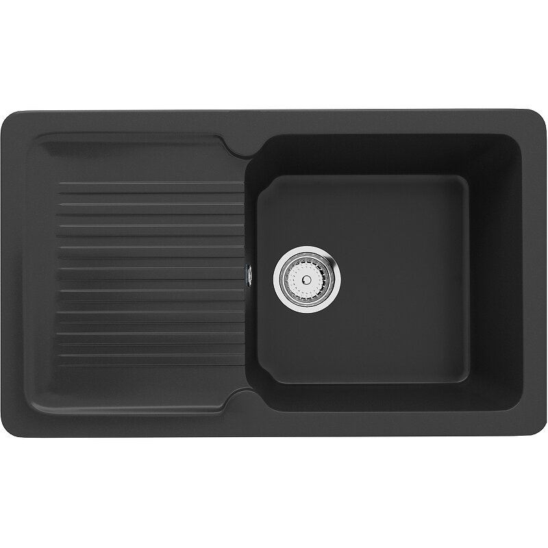 Изображение товара Кухонная мойка Ulgran U-506 77 см ультра-черная с комплектом