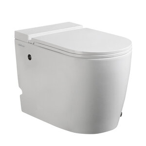 Изображение товара Приставной унитаз Abber Bequem AC1114P, с импульсным смывом, крышка-сиденье микролифт, вертикальный слив в пол, белый