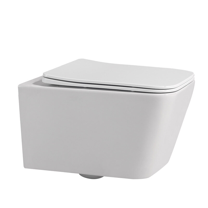 Изображение товара Подвесной унитаз Abber Rechteck AC1201 безободковый с микролифтом белый